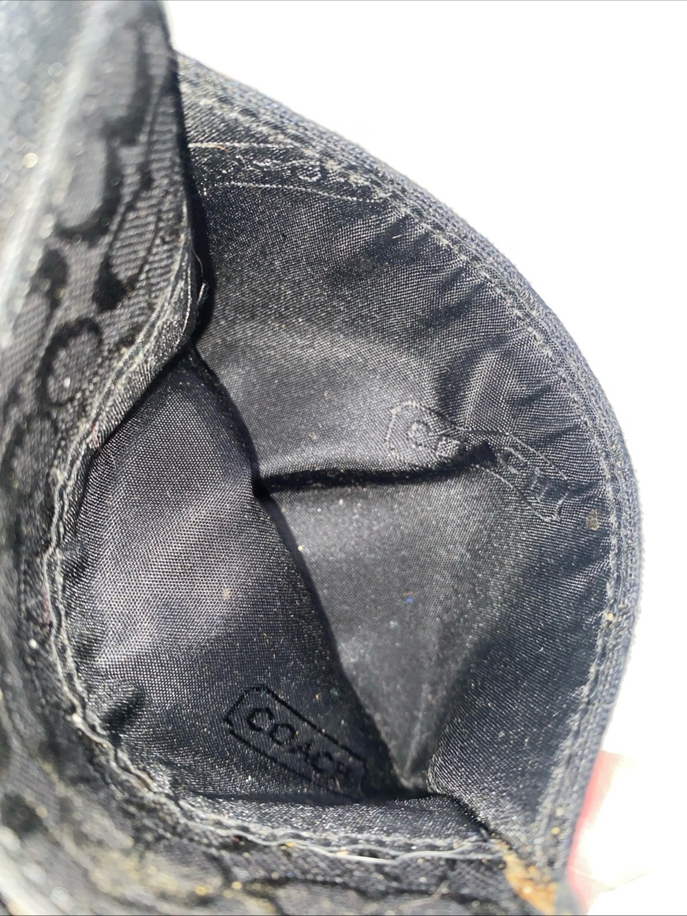 COACH VTG Leatherware  Coin Purse Wallet Black Jacquard Leather Trim - Picture 6 of 15